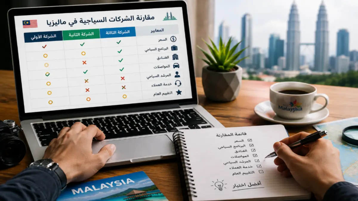التعرف على طريقة المقارنة بين الشركات السياحية في ماليزيا