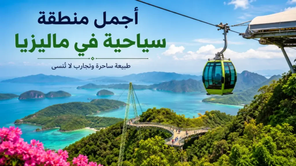 منظر طبيعي لجزيرة لنكاوي التي تعد أجمل منطقة سياحية في ماليزيا